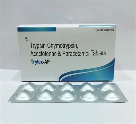 Trypsin Chymotrypsin Aceclofenac I P Mg Paracetamol I P