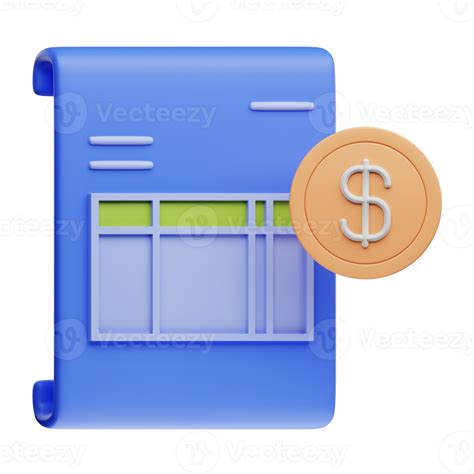 3d Illustration Invoice 47203863 Png