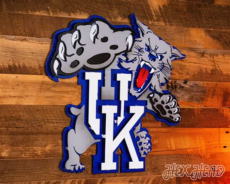 University Of Kentucky Wildcat Over Uk 1989 94 3d Vintage Metal Art