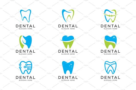 Set Of Dental Logo Design Vector Masterbundles