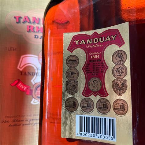 1L Tanduay Rhum Rum Dark Gold Seal Similar To Bacardi W Box 1000ml