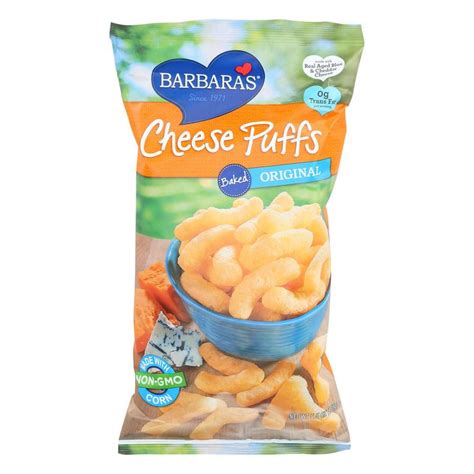 Barbaras Bakery Baked Original Cheese Puffs Case Of 12 55 Oz