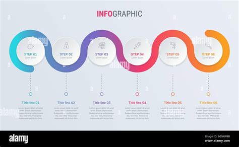 Infografik Timeline Design Vector 6 Optionen Kreis Workflow Layout