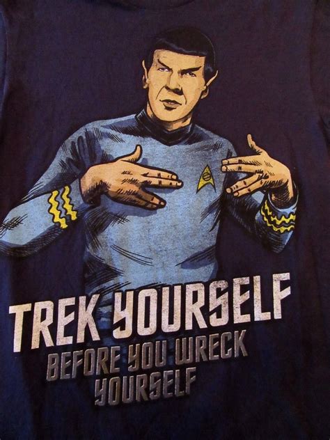 Star Trek Mr Spock Trek Yourself Blue Shortsleeve 1 Gem