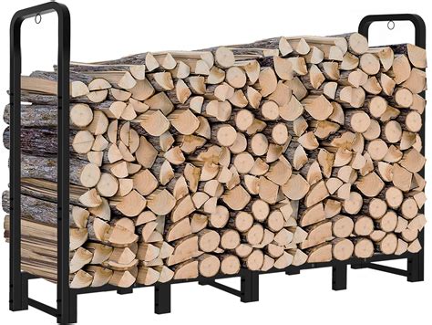 8ft Outdoor Firewood Rack Artibear Upgraded Heavy Duty Logs Stand Stacker Holder For Fireplace