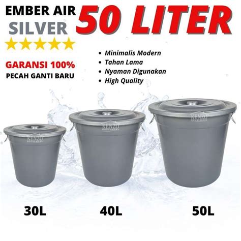 Jual Ember 50 Liter Tutup Ember Air Kamar Mandi Ember Plastik Kuat