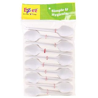 Buy Ezee Disposable Medium Spoon Milky Pieces Online From