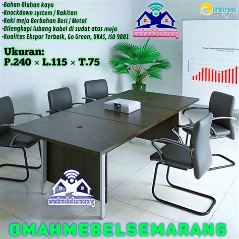 Jual Meja Meeting Rapat Kaki Besi Orbitrend Osm 240 Conference Table