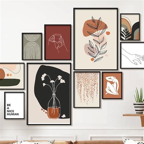 Aesthetic Gallery Wall Art Set Of 10 Prints Printable Wall Etsy