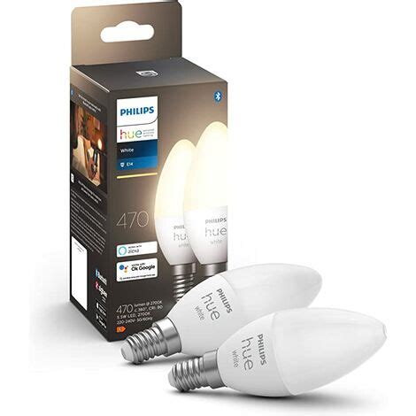 Philips Hue White ampoules LED Connectées E14 Compatible Bluetooth