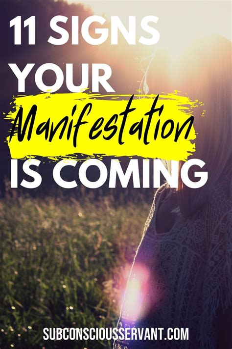 Signs Your Manifestation Is Coming Manifestation Manifestation