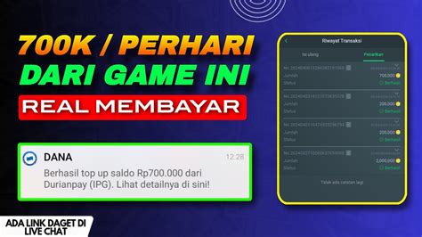 SUKSES CAIR LAGI Rp 700 000 SALDO DANA DARI APK INI APK GAME