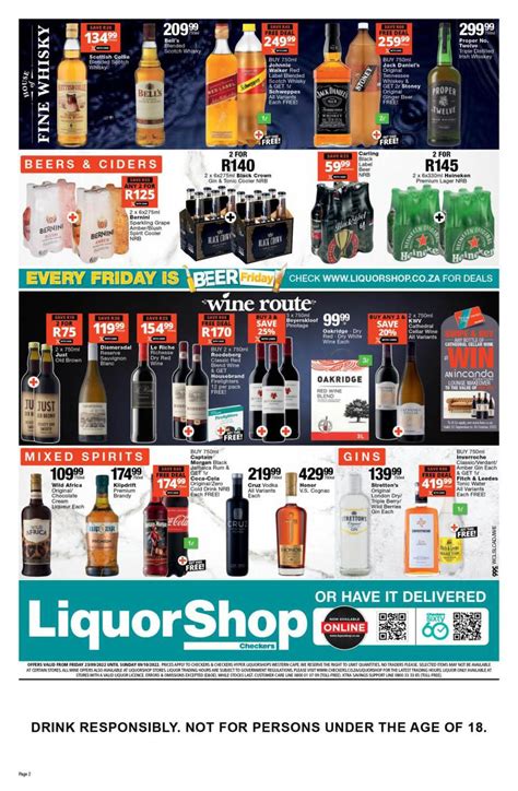 Checkers Liquor Western Cape Xtra Savings 23 September 9 October