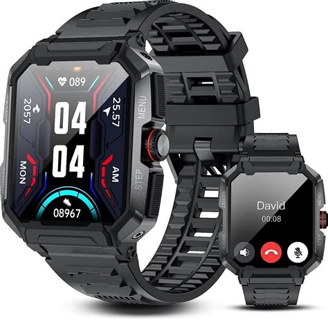 Reloj Inteligente Smartwatch Militar táctico de 1 85 HD Pantalla con