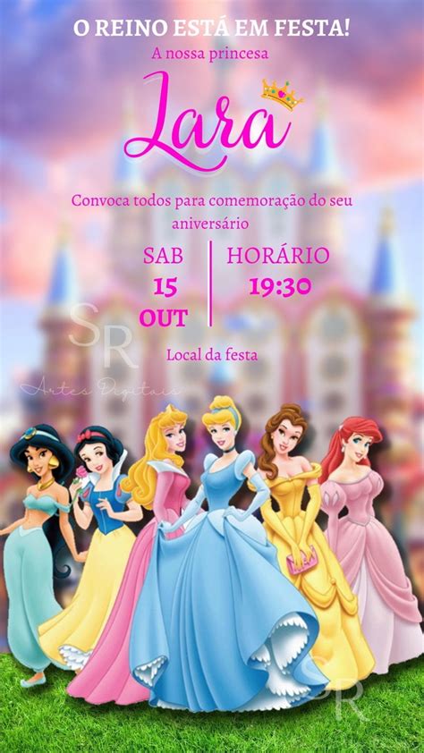 Convite Princesas Disney