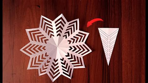 Paper Cutting Design ️ How To Make Paper Snowflake For Christmas Decorations 🎄 Easy Paper Crafts