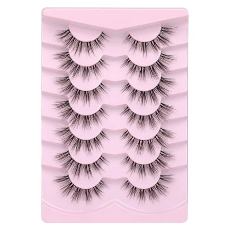 Amazon Eyelashes Natural Look Clear Band Faux Mink Lashes Wispy