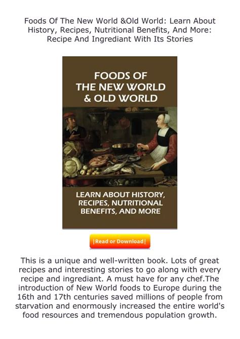 Ppt ️get ⚡️pdf⚡️ Download Foods Of The New World And Old World Learn