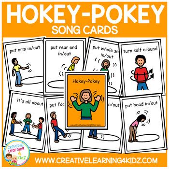 Hokey Pokey Song Cards by Creative Learning 4 Kidz | TPT