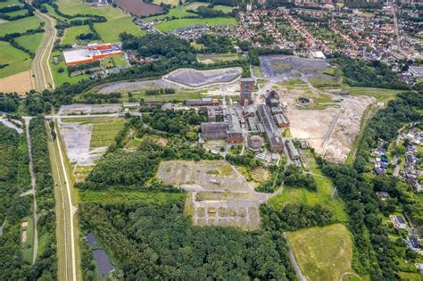 Hamm von oben Gelände der Industrie Ruine Zeche Heinrich Robert in