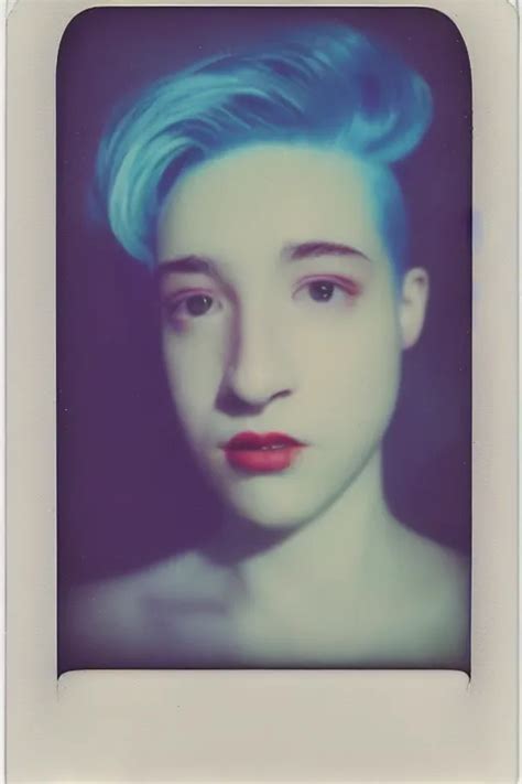 Krea Vintage Polaroid Analog Portrait Photography Of A Beautiful Non