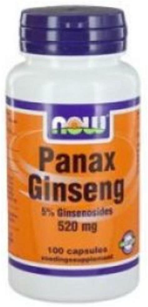 Now Foods Panax Ginseng 500 Mg Per Capsule 100 Capsules Bol