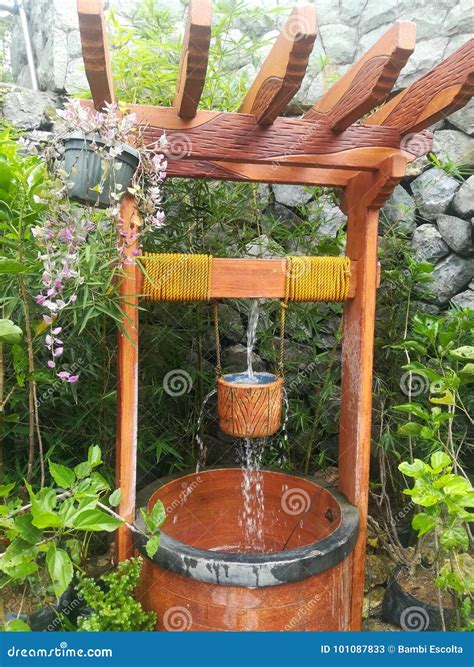 Pouring Water In A Well Stock Image Image Of Philippines 101087833