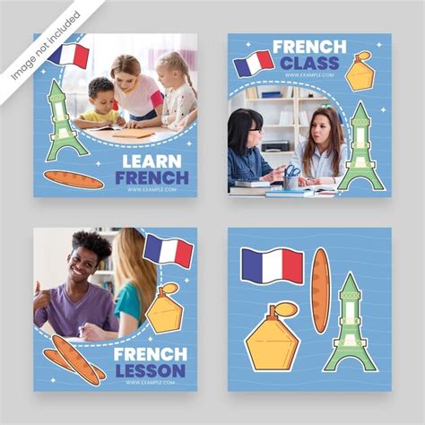 Premium Psd French Language Education Banner