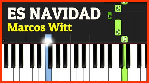 ES NAVIDAD Marcos Witt Piano Tutorial Fácil Synthesia Acordes