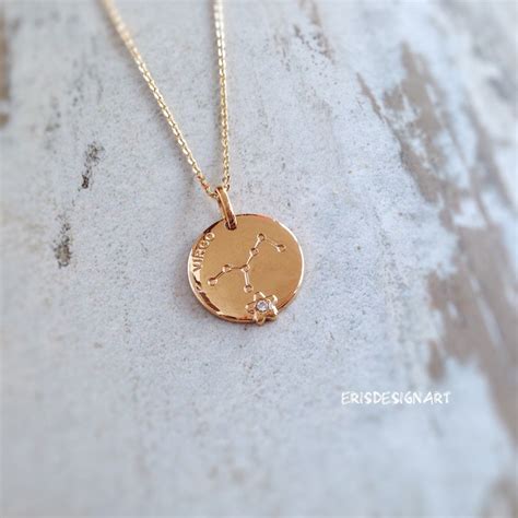 August Birthstone Necklace Peridot Leo Virgo Zodiac Gold - Etsy