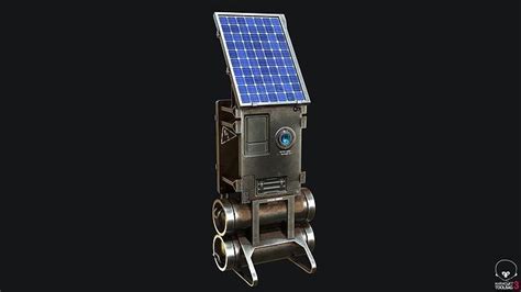 3D Model Sci Fi Solar Panel PBR VR AR Low Poly CGTrader