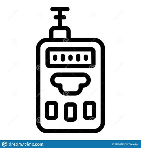 Contourstijl Van Het Pictogram Van De Meetlasermeter Vector Illustratie