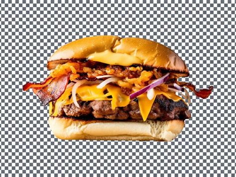 Premium PSD | Mouthwatering applewood smoked bacon burger with bacon ...