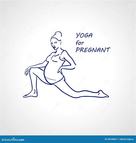 Yoga For Pregnant Woman Stock Vector Illustration Of Meditating