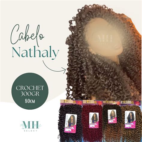 Cabelo Nathaly Cacheado Biofibra Metodo Crochet Braids Gr Cm