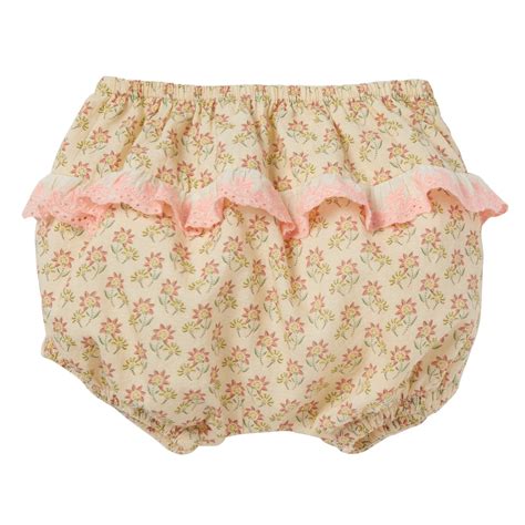 Bloomer bébé coton fille fleuri nude Najo Bonheur Du Jour