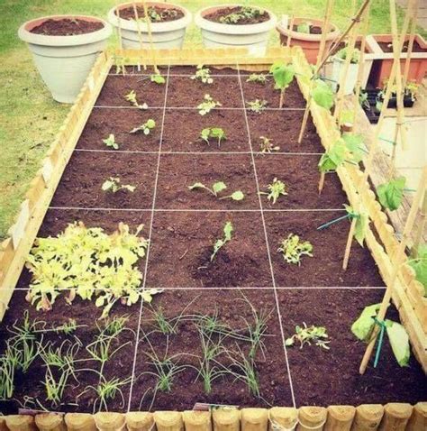 Square Foot Gardening Layout Gärtnern auf kleinem raum Gartendesign