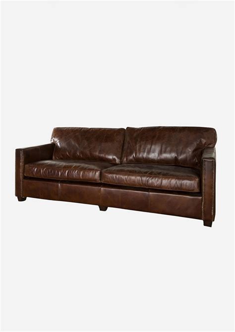 Lennox Leather Sofa Brown