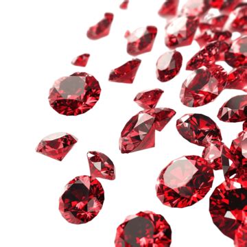 Red Dazzling Diamonds D D Illustration D Rendering Png