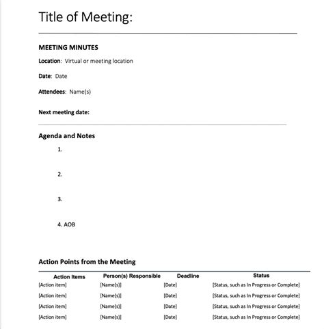 How To Write Minutes Of Meetings Plus Sample Minutes Template Resourceful Scholars Hub