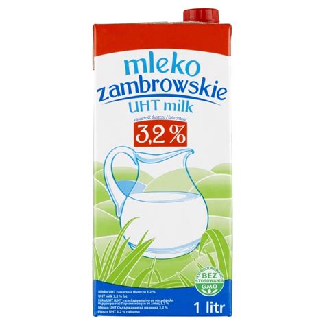 Mleko Zambrowskie UHT 3 2 1 L 2 TANIEJ Promocja Auchan