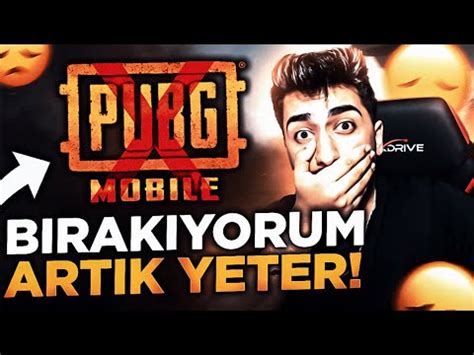 Pubg Mob Le I Birakiyorum Artik Yeter Youtube