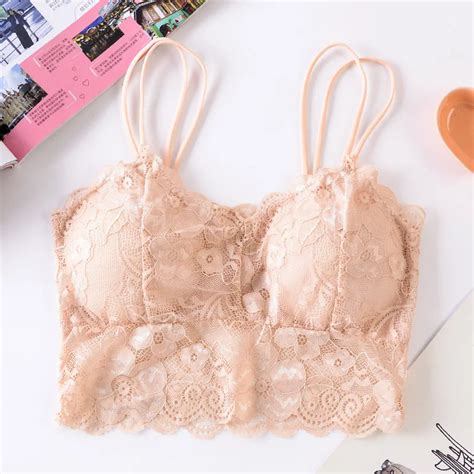Women Floral Braltte Padded Push Up Lace Bras Sexy Lingerie Corset Underwear Wire Free Sheer Bra