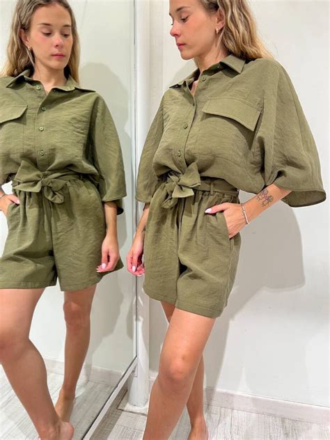 Camicia Over Pipistrello Verde Militare Haveone Scintille Store