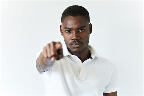 Free Photo African American Man In White T Shirt