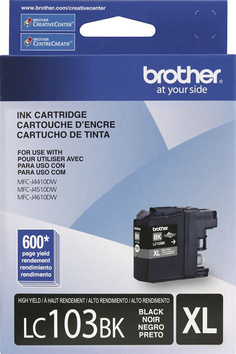 Brother LC103BK XL High Yield Ink Cartridge Black LC103BKS Best Buy