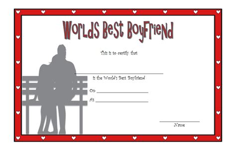 Best Boyfriend Certificate Template 1 | Paddle Templates