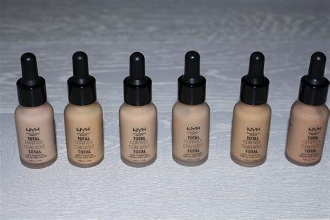 NYX Total Control Drop Foundation Review & Swatches - All Shades