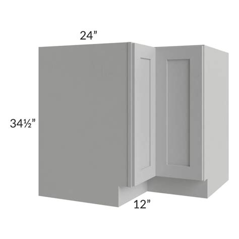 Midtown Painted Grey Shaker 36 Lazy Susan Base Cabinet