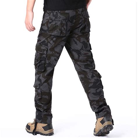 Aayomet Cargo Pants For Men Camouflage Multi Pocket Zipper Buckle Male